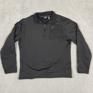 Alpine Design‎ Mens L 1/4 Zip Sweater Jacket Full Zip Black